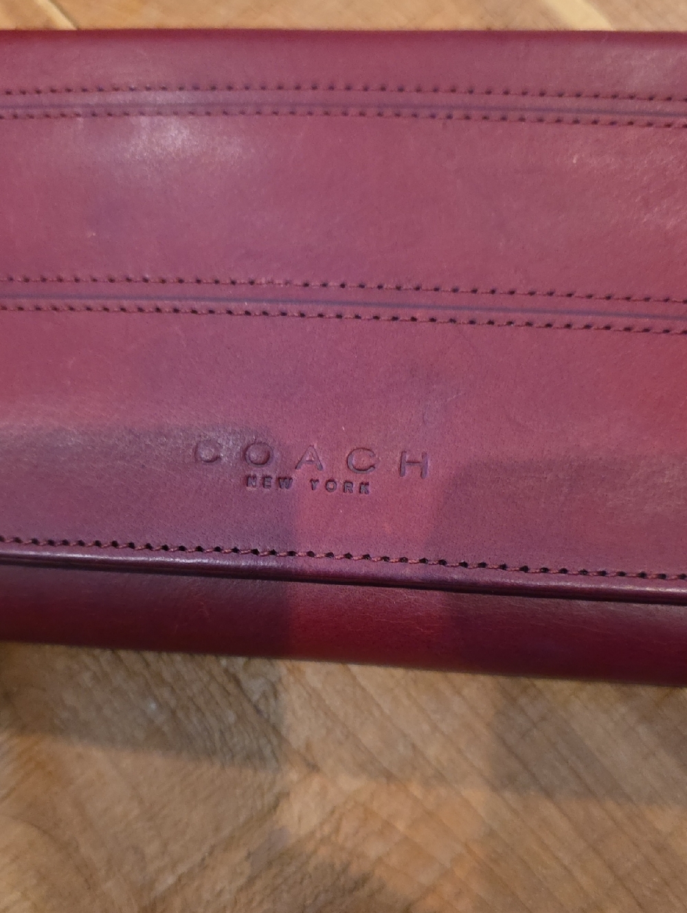 Coach red vintage tribeca wallet with Checkbook Cover - Picture 2 of 6